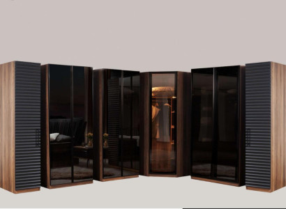 Schlafzimmer Möbel Moderner Eckschrank Luxuriöser Holz Kleiderschrank